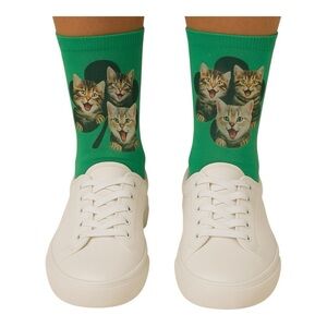 Special Thanks Cat Clover Dress Socks (2 Pairs) Size 6–12
